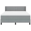 vidaXL Cama tipo Box Spring Gris Claro 200 x 140 cm Poli&eacute;ster