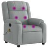 vidaXL Sill&oacute;n reclinable de masaje con tela gris claro