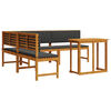 vidaXL Conjunto de Bancos de Jard&iacute;n 4 pcs Marr&oacute;n