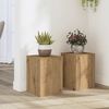 vidaXL Soportes de plantas 2 uds madera roble artisian 25x25x35 cm