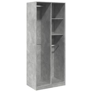 vidaXL Armario de madera de ingenier&iacute;a gris hormig&oacute;n 80x50x200 cm