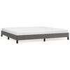 vidaXL Estructura de cama sin colch&oacute;n cuero sint&eacute;tico gris 200x200 cm