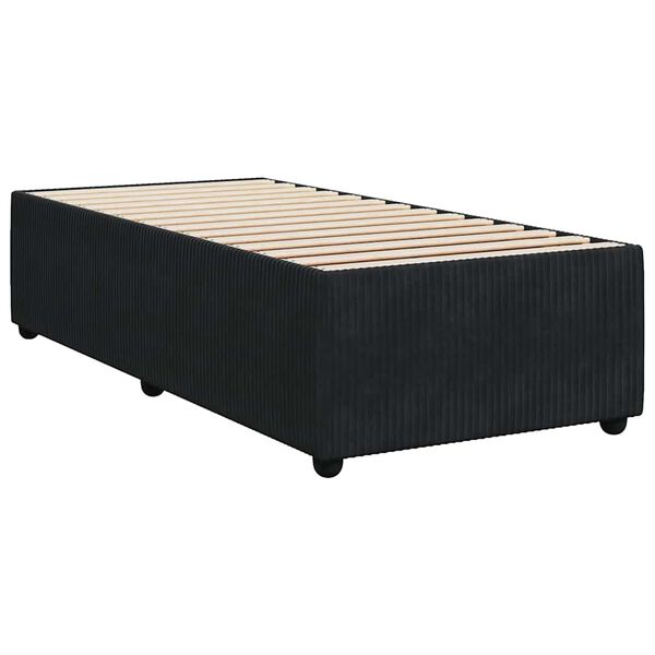 vidaXL Estructura de cama sin colchón terciopelo negro 80x200 cm