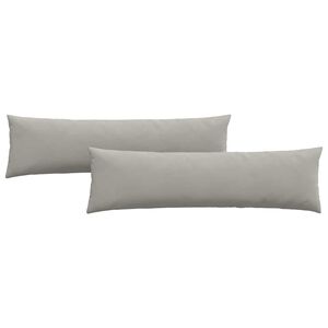 vidaXL Cojines de sof&aacute; 2 pcs Gris Claro 145 x 40 cm tela