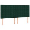 vidaXL Cama box spring con colch&oacute;n terciopelo verde oscuro 160x200 cm