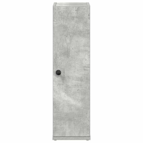 vidaXL Mueble de ba&ntilde;o con portarrollos gris hormig&oacute;n 20,5x22x72 cm