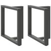 vidaXL Patas para mesa de comedor en forma de T (2 unidades), antracita, 70 x 35 x (72-73) cm, acero