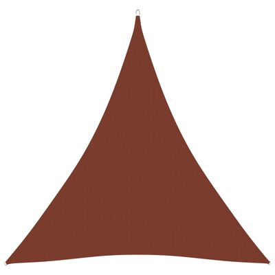 vidaXL Toldo de vela triangular tela Oxford terracota 4,5x4,5x4,5 m