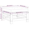 vidaXL Taburete de jardín con cojín madera maciza de pino gris