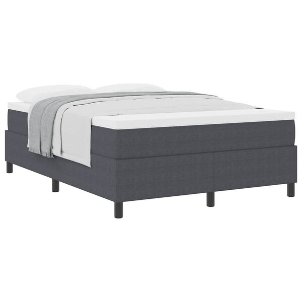 vidaXL Cama tipo Box Spring Gris Oscuro y 140 x 200 cm Tela de Pana