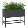vidaXL Jardinera Elevada Negro 60 x 26 x 45 cm Acero