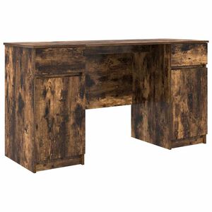 vidaXL Escritorio Roble ahumado Madera de ingenier&iacute;a 140 x 49 x 76 cm