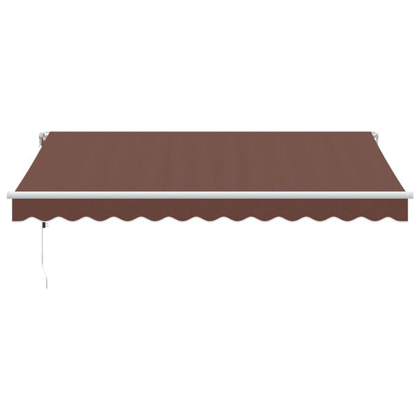 vidaXL Toldo retr&aacute;ctil autom&aacute;tico marr&oacute;n 350x250 cm