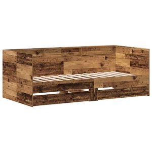 vidaXL Cama de d&iacute;a Madera Vieja 100 x 200 cm Madera contrachapada