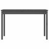 vidaXL Mesa de jard&iacute;n madera maciza pino gris 121x82,5x76 cm