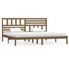 vidaXL Estructura cama sin colch&oacute;n madera pino marr&oacute;n miel 200x200 cm