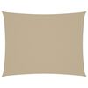 vidaXL Toldo de vela rectangular tela Oxford beige 5x7 m