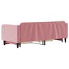 vidaXL Sof&aacute; cama nido con cajones terciopelo rosa 90x200 cm