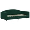 vidaXL Sof&aacute; cama con colch&oacute;n terciopelo verde oscuro 100x200 cm