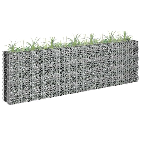 vidaXL Arriate de gaviones de acero galvanizado 270x30x90 cm