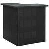 vidaXL Mesa de bar de esquina negro rat&aacute;n sint&eacute;tico 100x50x105 cm