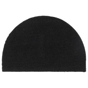 vidaXL Felpudo semicircular de fibra de coco negro 40x60 cm
