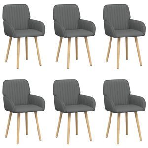 vidaXL Sillas de comedor 6 uds. Tela Gris oscuro 56,5 x 50 x 87,5 cm
