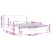 vidaXL Estructura de cama Dover tela gris taupe 160x200 cm