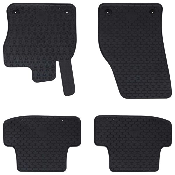 vidaXL Alfombrilla de Coche 4 pcs Negro compatible con AUDI Q2 Goma