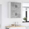 vidaXL Gabinetes de pared de cocina con puerta 2 pcs Gris Concreto