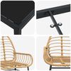 vidaXL Conjunto de Comedor de Jardín 3 pcs Marrón ratán sintético
