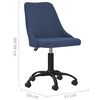 vidaXL Silla de oficina giratoria de tela azul