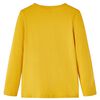 Camiseta infantil de manga larga ocre oscuro 92