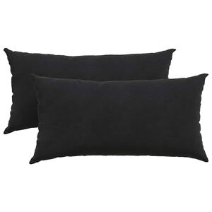 vidaXL Cojines de sof&aacute; 2 pcs Negro 80 x 40 cm Tela de pana