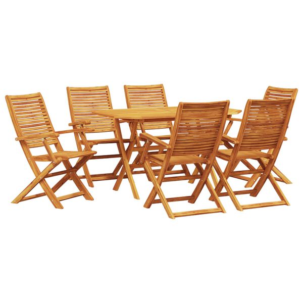 vidaXL Conjunto de Comedor de Jard&iacute;n 7 pcs Marr&oacute;n