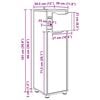 vidaXL Gabinete de Ba&ntilde;o con caj&oacute;n Roble ahumado 30,5 x 30 x 101 cm
