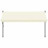 vidaXL Toldo retr&aacute;ctil de tela y acero crema 350x150 cm