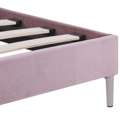 vidaXL Estructura de cama con LED tela rosa 180x200 cm