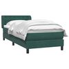 vidaXL Cama box spring con colch&oacute;n terciopelo verde oscuro 80x220 cm