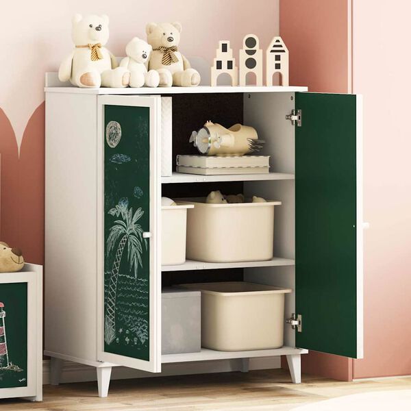 vidaXL Armario con dos puertas y frentes de pizarra ROROS