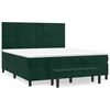 vidaXL Cama box spring con colch&oacute;n terciopelo verde oscuro 180x200 cm