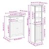 vidaXL Juego muebles ba&ntilde;o BODO 4pzas madera maciza pino blanco marr&oacute;n