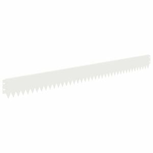 vidaXL Borde de C&eacute;sped 10 uds. 103 x 10 cm Acero Blanco