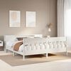 vidaXL Cama con estantería sin colchón madera maciza blanca 200x200 cm