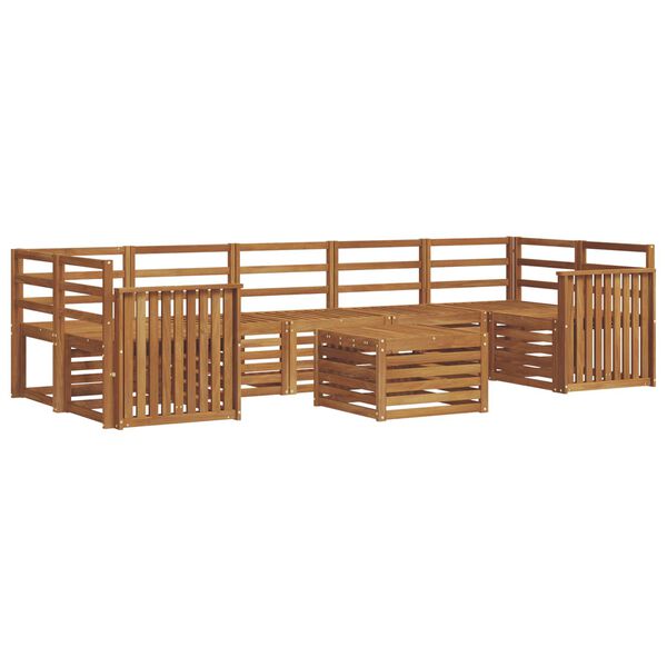 vidaXL Juegos de sof&aacute;s 8 pcs Natural Madera de Acacia S&oacute;lida