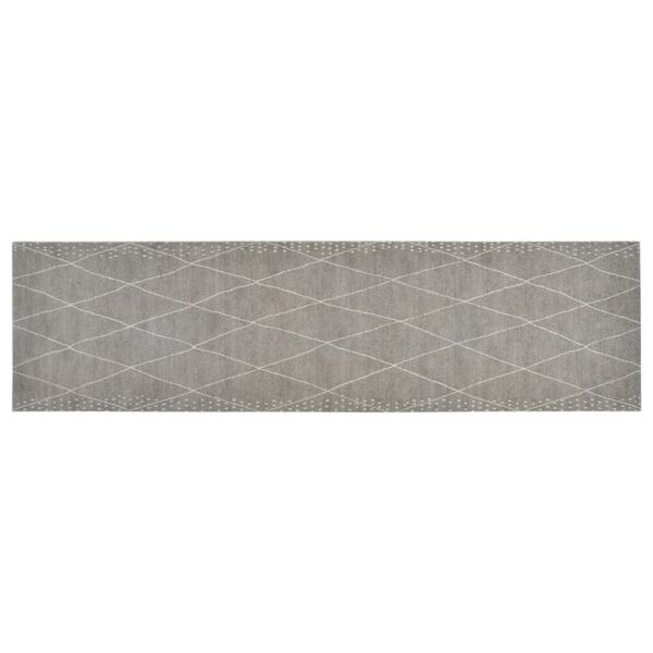 vidaXL Alfombra de cocina lavable terciopelo dibujo rombos 45x150 cm
