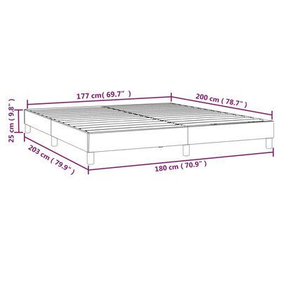 vidaXL Estructura de cama tela gris claro 180x200 cm