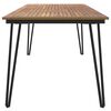vidaXL Mesa de jardín con patas en U madera maciza acacia 180x90x75 cm