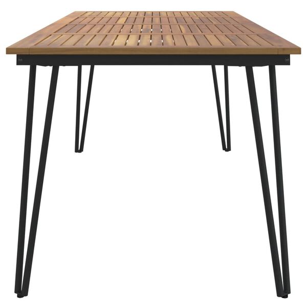 vidaXL Mesa de jardín con patas en U madera maciza acacia 180x90x75 cm