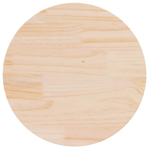vidaXL Tablero de mesa redondo madera maciza de pino &Oslash;70x3 cm